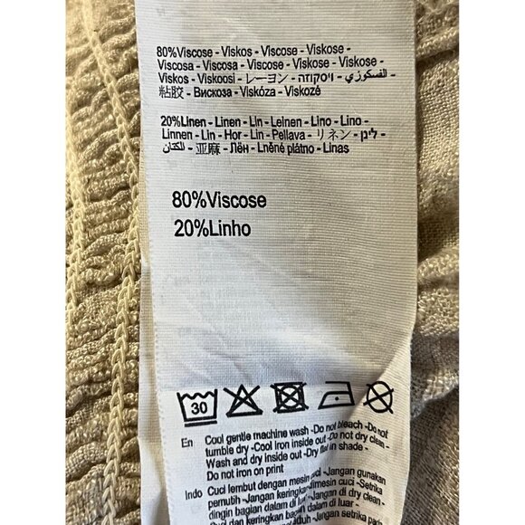 Rip Curl Women Surf Shack Jumpsuit Natural Stripe Button Front Linen Medium New - Picture 10 of 11